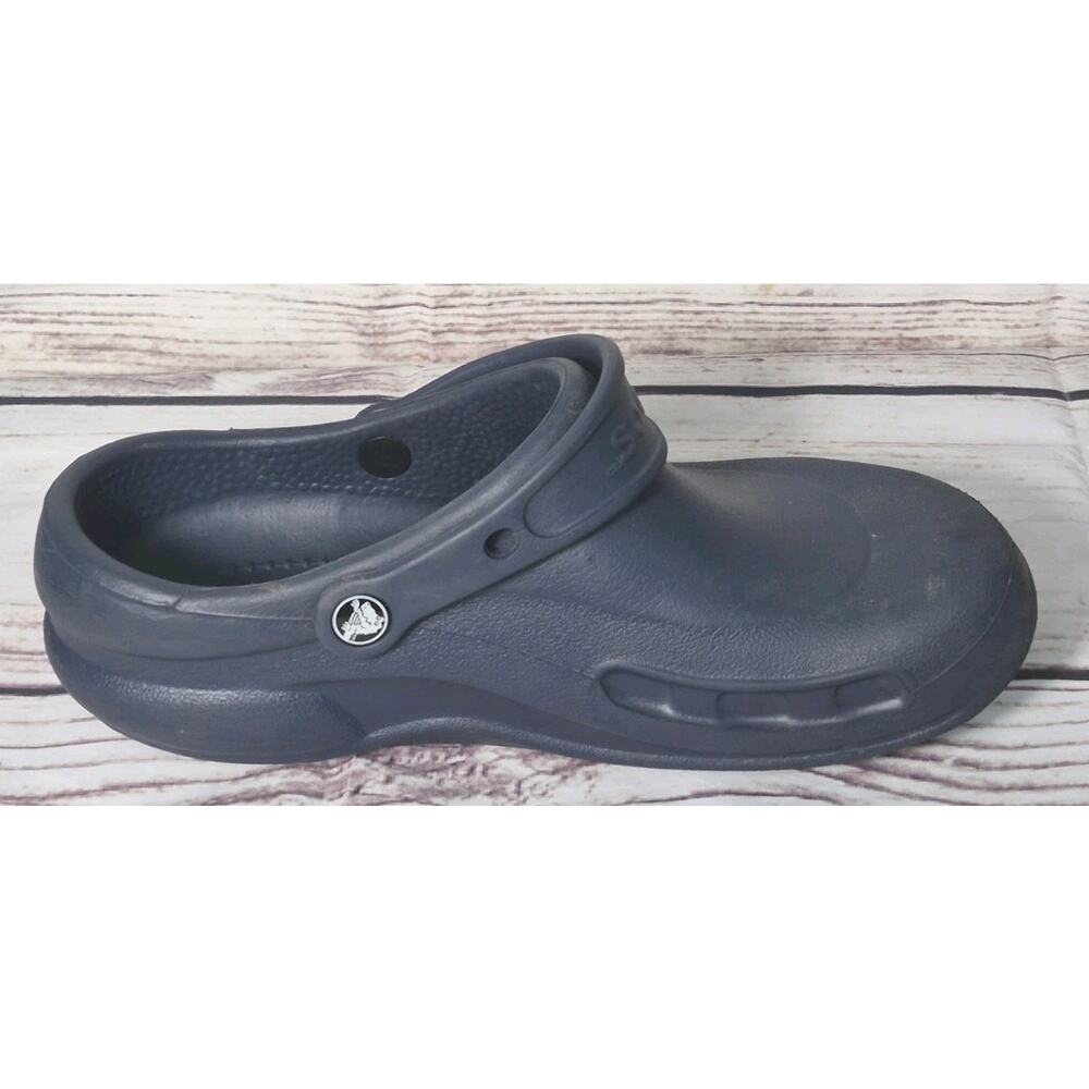 Crocs Bistro Clogs Navy Blue Women 10 Men 8 Slip Resistant, Non-Marking, Unisex